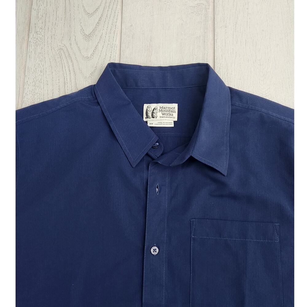 Marmot Mountain Works Aerobra SS Button Up Shirt MEDIUM Quick Dry Camp Fish Hike - Picture 6 of 9